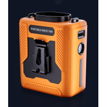 Ventilatore da Vita Portatile con Display LED, Ventilatore Ricaricabile USB per Raffreddamento da Esterno e Cantiere