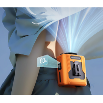 Přenosný ventilátor na pás s LED displejem, dobíjecí USB chladicí ventilátor pro venkovní a pracovní použití