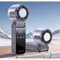 S13 Yarı İletken Soğutmalı Turbo El Fanı – Katlanabilir Boyun/Masa Mini Fan, USB-C Şarjlı