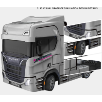 1:43 รถบรรทุกดริฟท์ RC แบบสัดส่วน – 2.4G 4WD ไจโร, LED, Type-C (มินิ เซมิ)