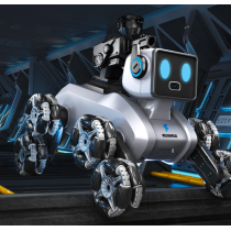 8-Wiel Omni-Drift Gebaar RC Mechanische Hond Speelgoed (2.4GHz, Type-C, Multi-Modus)