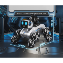 8-Wiel Omni-Drift Gebaar RC Mechanische Hond Speelgoed (2.4GHz, Type-C, Multi-Modus)