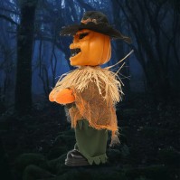 Trang trí bàn điện tử hình bù nhìn bí ngô Halloween