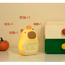 Jam Alarm Pintar Capybara dengan Lampu Malam – Jam Meja USB Isi Ulang yang Lucu dari China