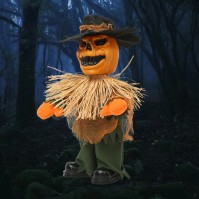 Trang trí bàn điện tử hình bù nhìn bí ngô Halloween