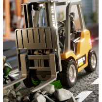 Mini Montacargas de Aleación 1:64 con Bluetooth y Funciones de Simulación – Vehículo de Construcción Control Remoto