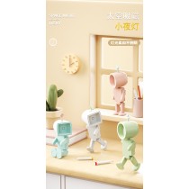 Lampada Notturna Magnetica Mini Astronauta – Testa Rotonda/Quadrata, 4 Colori (Lampada da Scrivania a Batteria)