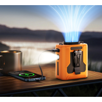 Tragbarer Taillenventilator mit LED-Anzeige, wiederaufladbarer USB-Kühlventilator für den Außenbereich und den Einsatz auf Baust