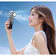 Kipas Tangan Turbo Pendingin Semikonduktor S13 – Kipas Mini Lipat Leher/Meja, Dapat Diisi Ulang USB-C