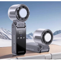 S13 Yarı İletken Soğutmalı Turbo El Fanı – Katlanabilir Boyun/Masa Mini Fan, USB-C Şarjlı