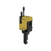 Încărcător Auto Retractabil A1 120W Adaptor de Încărcare Super Rapidă cu Ieșire Triplă