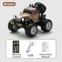 Mini Camion Monstru Off-Road din Aliaj RC – 2.4G, 3 Viteze, Lumini LED (JJRC)