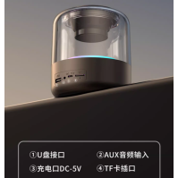 Altoparlante Bluetooth RGB a Cupola di Vetro Z5 – Altoparlante da Scrivania con Bassi a 360° dalla Cina (Vendita al Dettaglio, I