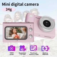 Q15 منی پاکٹ ڈیجیٹل کیمرہ سکرین کے ساتھ، TF کارڈ سپورٹ اور 500mAh بیٹری