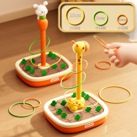 Gioco di apprendimento precoce per tirare la carota e lanciare l'anello