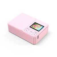 PT01 Pink Portable Color Photo Printer Kit for Phones and Cameras