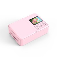 PT01 Pink Portable Color Photo Printer Kit for Phones and Cameras