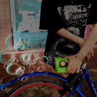 Mesin Gelembung Listrik Pemasangan Sepeda dengan Lampu
