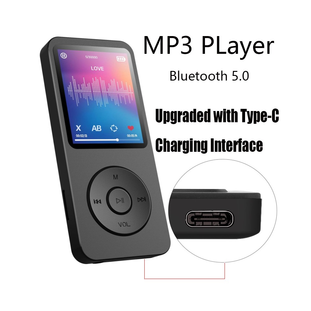 Lecteur de musique portable MP3/MP4 avec options de radio et de mémoire ...
