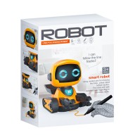 Giocattolo robot da disegno seguilinea con pennarello, luci e suono