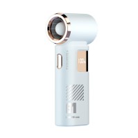 Portable Handheld Fan with Digital Display, 6 Speeds, Quiet Brushless Motor