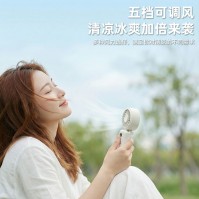 USB-oplaadbare opvouwbare mini-handventilator - Draagbare buitenventilator met parapluclip