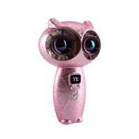 LED 표시창이 있는 올빼미형 듀얼 터빈 USB 충전식 휴대용 선풍기