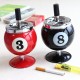 Billiard Ball Push-Top Metal Ashtray with Lid