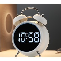 Ceas deșteptător digital LED puternic cu clopot metalic și temperatură
