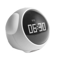 LED expression alarm clock with night light
