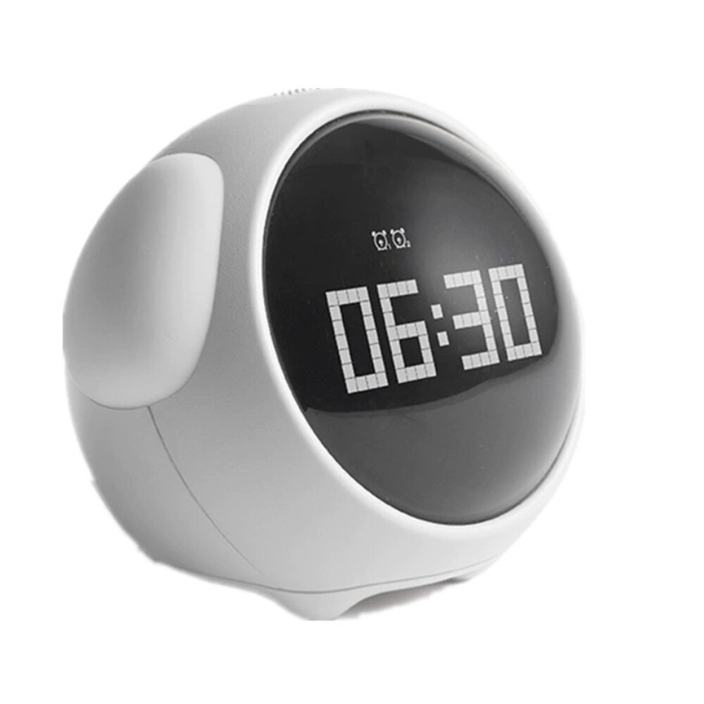 LED expression alarm clock with night light