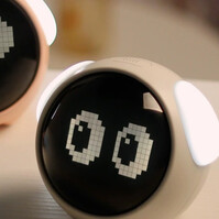 LED expression alarm clock with night light