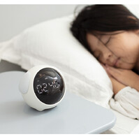 LED expression alarm clock with night light