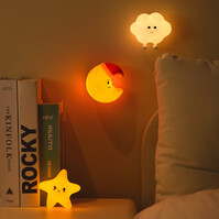 Mini moon star cloud rechargeable night light