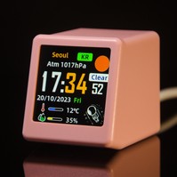 Pink display front
