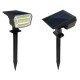 Solar garden stake LED light product front and back view