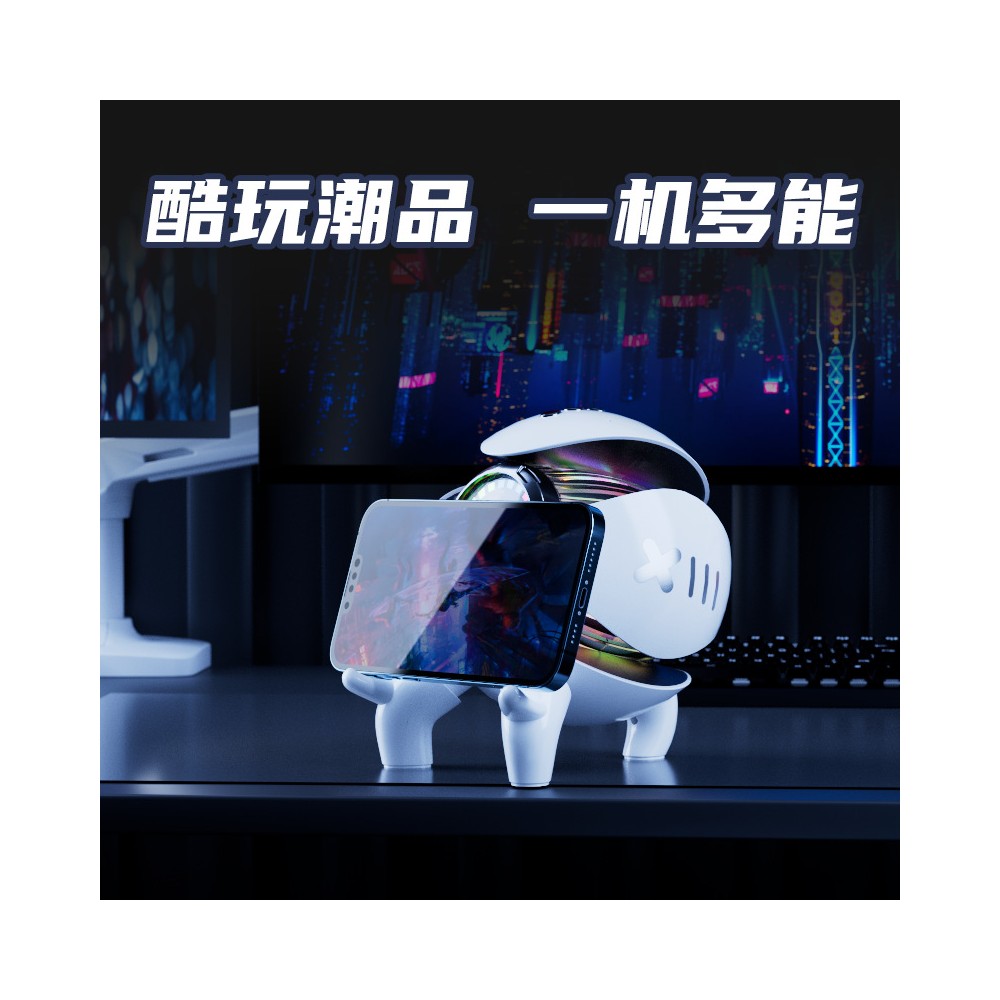 Monster Bluetooth Speaker with Alarm Clock, FM Radio and TF Card