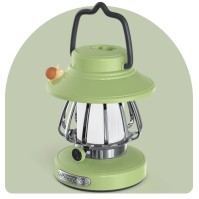 Green rechargeable retro snail camping night light