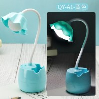 QYA1 blue flower USB LED desk lamp