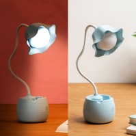 LC010 three-mode blue flower USB LED desk lamp