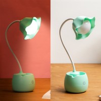LC010 three-mode green flower USB LED desk lamp