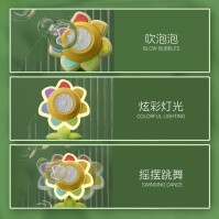 Seven-Color Sunflower Bubble Machine Rechargeable