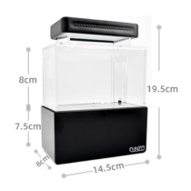 Cunzo Mini Acuario de Cristal Acrílico para Agua Salada y Dulce