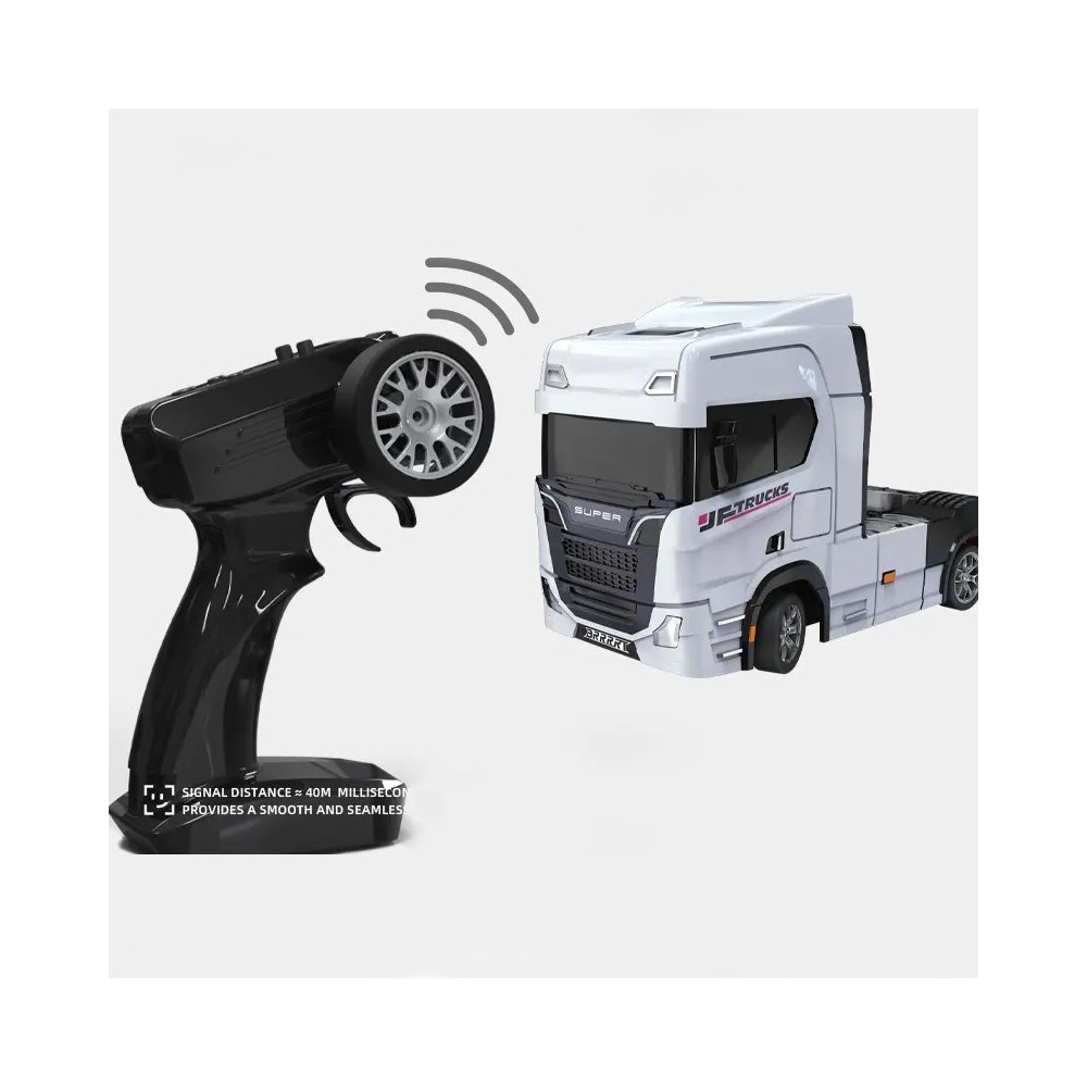 1:43 รถบรรทุกดริฟท์ RC แบบสัดส่วน – 2.4G 4WD ไจโร, LED, Type-C (มินิ เซมิ)