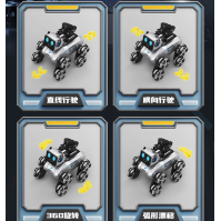 8-Rad Omni-Drift-Gesten-Fernsteuerbarer Mechanischer Hundespielzeug (2,4 GHz, Typ-C, Mehrfachmodus)