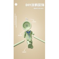 宇航员磁性迷你夜灯机器人 – 圆形/方形头，4种颜色（电池桌面装饰灯）