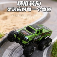 Modèle rechargeable de camion tout-terrain 6 roues en alliage 1:64 avec remorque