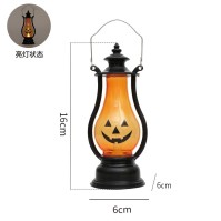 Halloween Pompoen Lantaarn LED Windlamp – 16 cm Tafel-/Hangdecoratie