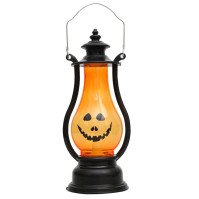 Lampu Lentera Labu Halloween LED – Hiasan Meja/Gantung 16 cm