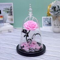 Preserved Rose in Glass Dome Gift (Beauty & the Beast Style, 5 Options)